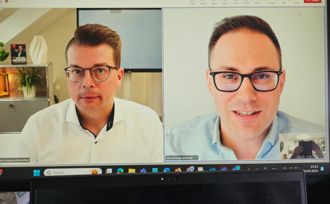 Wollen mit Kloud Klickers den Systemhausmarkt für Azure zu Festpreisen aufrollen: Mike Bergmann (li.) und Manuel Staiger geben CRN einen Vorgeschmack auf Cloud Computing á la McDonalds-Carte